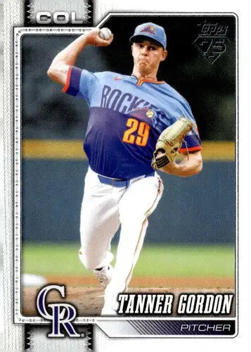 2026 Topps #444 Tanner Gordon NM Near Mint Rockies ID:83029 - Baseball Card Single