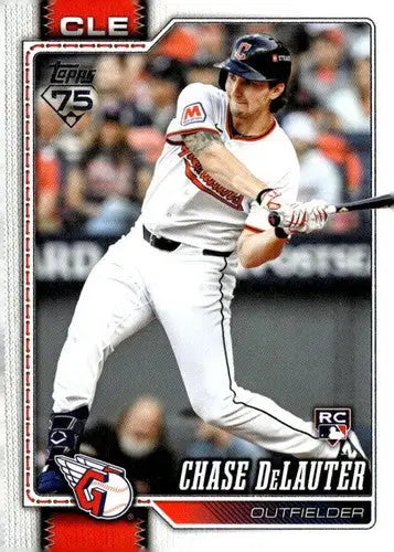 2026 Topps #458 Chase DeLauter NM Near Mint RC Rookie Guardians ID:83283 - Baseball Card Single