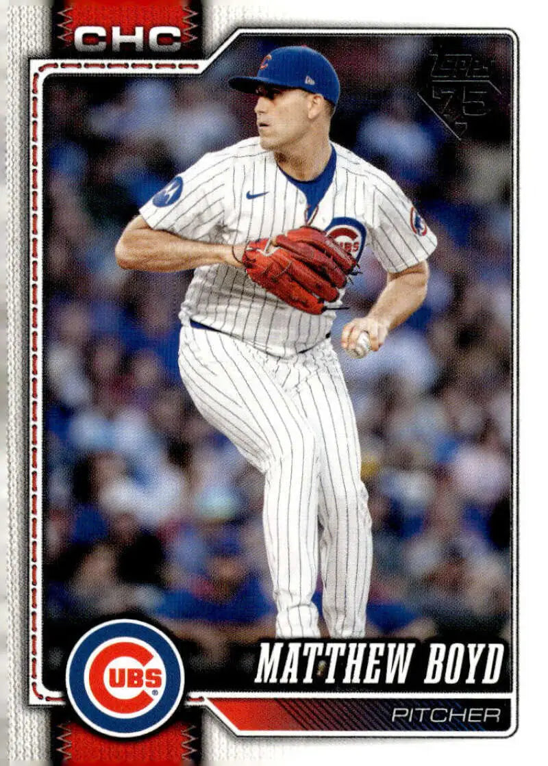 2026 Topps #51 Matthew Boyd NM-MT Chicago Cubs Baseball Card