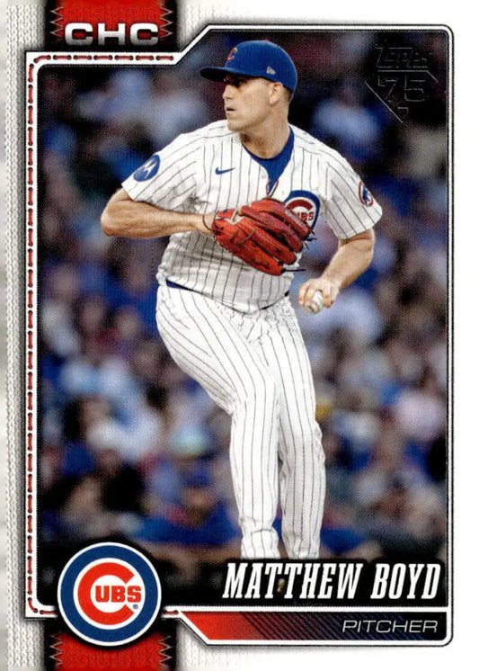 2026 Topps #51 Matthew Boyd NM-MT Chicago Cubs Baseball Card