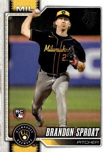 2026 Topps #534 Brandon Sproat NM Near Mint RC Rookie Brewers ID:83042 - Baseball Card Single
