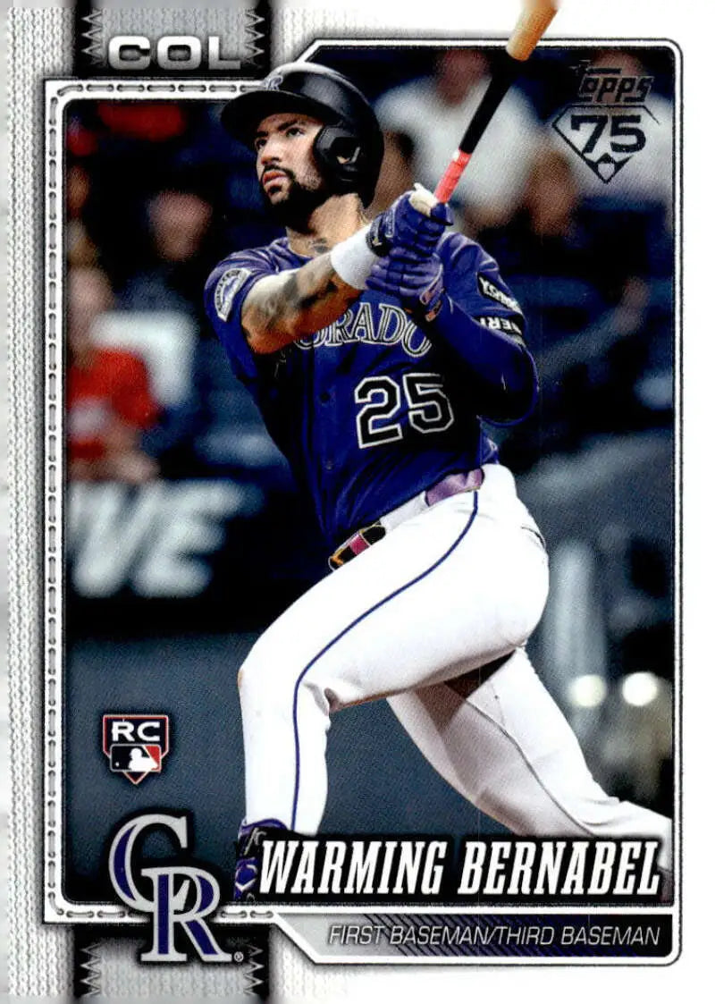 2026 Topps #55 Warming Bernabel NM-MT RC Rookie Colorado Rockies Baseball Card