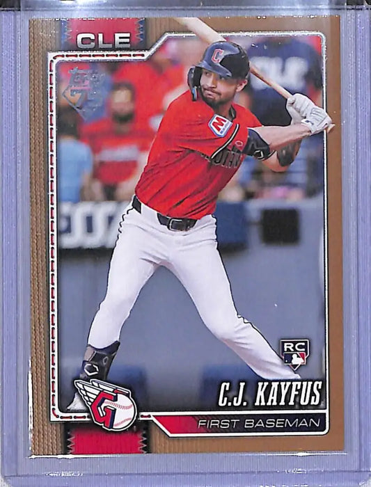 2026 Topps 75 Gold #35 C.J. Kayfus NM-MT 0764/2026 Cleveland Guardians - Baseball Card Single