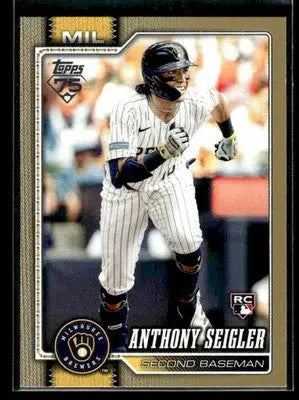 2026 Topps Anthony Seigler #286 Gold SN #/2026 Milwaukee Brewers - Baseball Card Single
