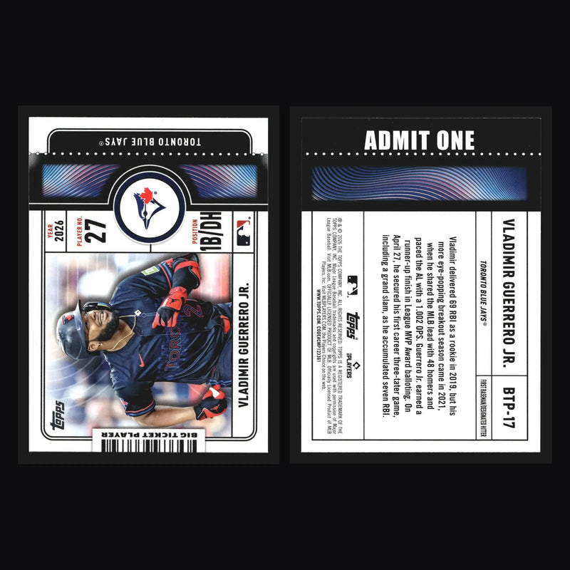 2026 Topps Big Ticket Players #BTP-17 Vladimir Guerrero Jr Blue Jays