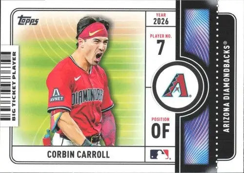 2026 Topps Big Ticket Players #BTP-6 Corbin Carroll NM-MT Diamondbacks ID:82194 - Baseball Card Single