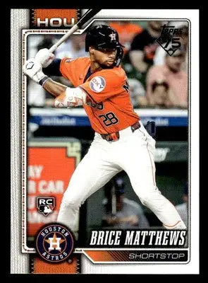 2026 Topps Brice Matthews #132 RC Houston Astros - Baseball Card Single