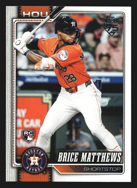 2026 Topps Brice Matthews #132 RC Houston Astros - Baseball Card Single