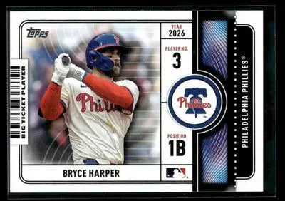 2026 Topps Bryce Harper #BTP-19 Big Ticket Players Philadelphia Phillies - Baseball Card Single