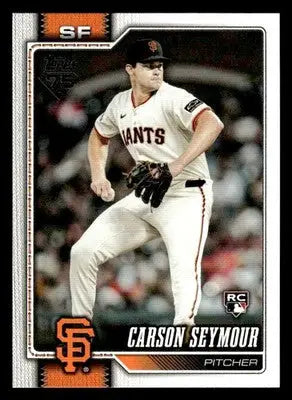 2026 Topps Carson Seymour #112 RC San Francisco Giants - Baseball Card Single
