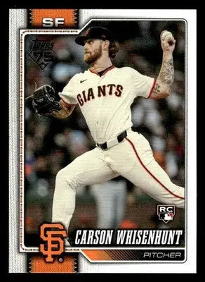 2026 Topps Carson Whisenhunt #184 RC San Francisco Giants - Baseball Card Single