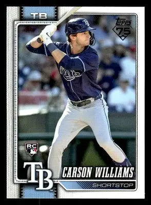 2026 Topps Carson Williams #25 RC Tampa Bay Rays - Baseball Card Single