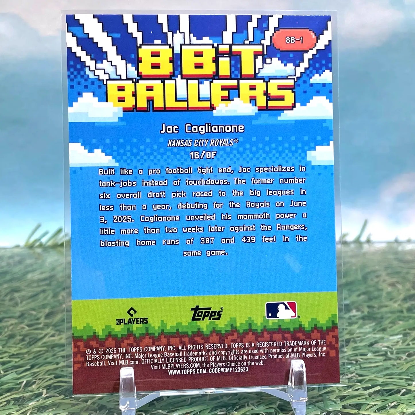 2026 Topps Celebration 8 Bit Ballers Jac Caglianone Rookie (RC) Insert Royals - Baseball Card Single