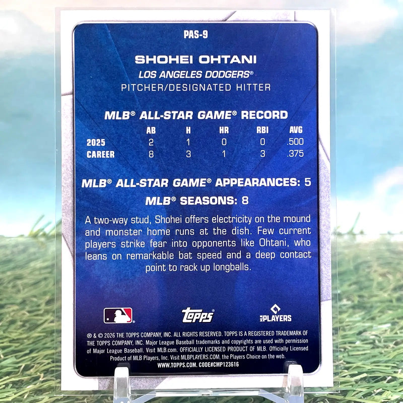 2026 Topps Celebration Perennial All-Stars Shohei Ohtani PAS-9 LA Dodgers KM06 - Baseball Card Single