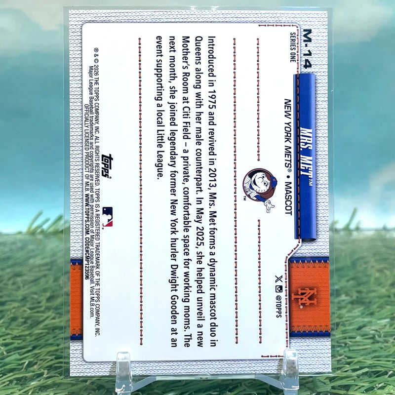 2026 Topps Celebrations #M-14 Mrs. Met Mascots New York Mets KM26 - Baseball Card Single