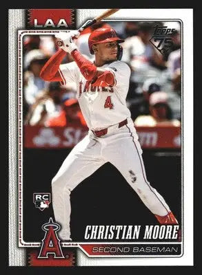 2026 Topps Christian Moore #147 Angels RC - Baseball Card Single