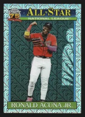 2026 Topps Chrome 1991 All-Star Ronald Acuna Jr #91ASC-34 Silver Pack Mojo Ref - Baseball Card Single