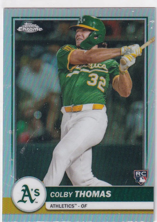 2026 TOPPS CHROME #67 COLBY THOMAS REFRACTOR- OAKLAND ATHLETICS - Baseball Card Single