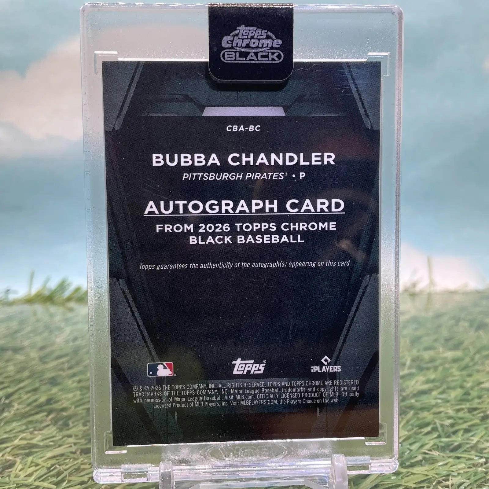 2026 Topps Chrome Black Bubba Chandler (RC) Rookie Auto Green Refractor /99