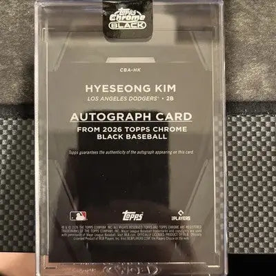 2026 Topps Chrome Black Hyeseong Kim Green Refractor Auto CBA-HK