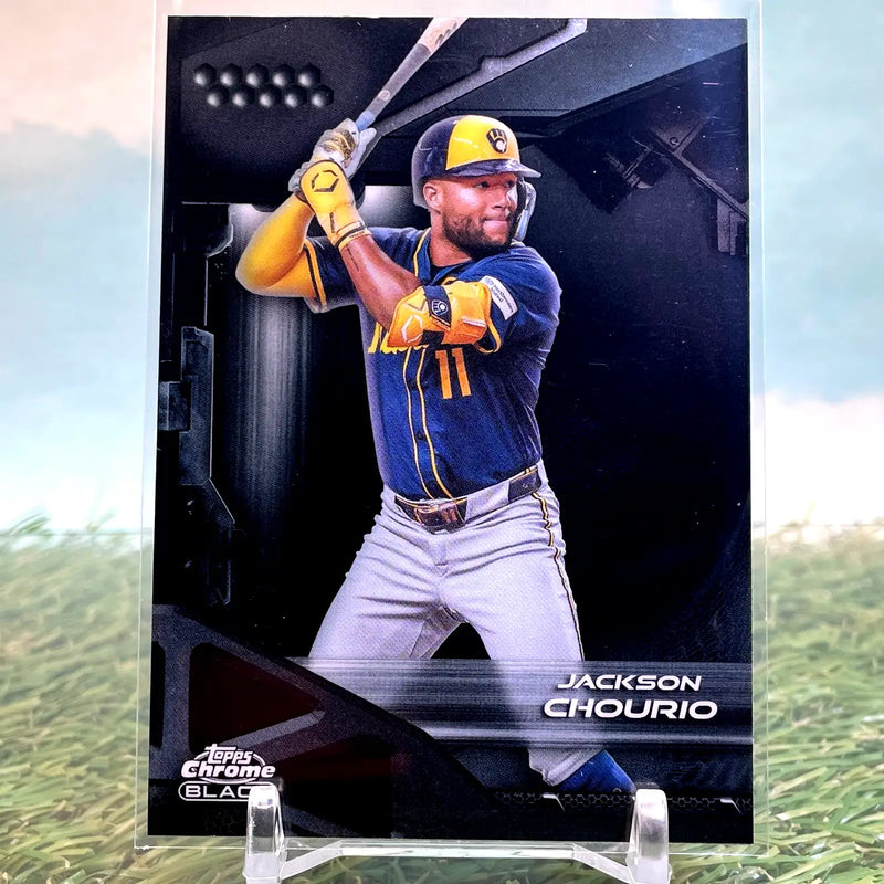 2026 Topps Chrome Black Jackson Chourio Milwaukee Brewers #91 - Baseball Card Single