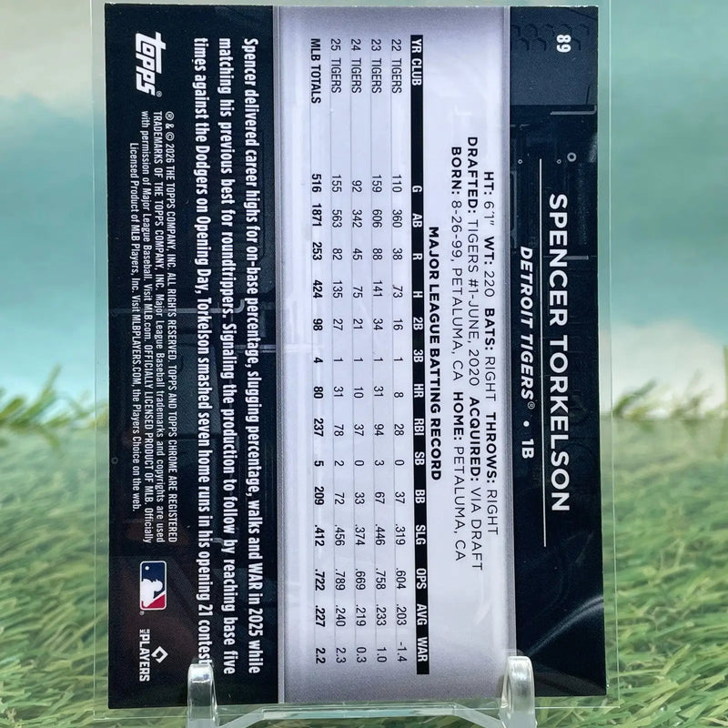 2026 Topps Chrome Black Spencer Torkelson Gold Refractor /50 Tigers - Baseball Card Single