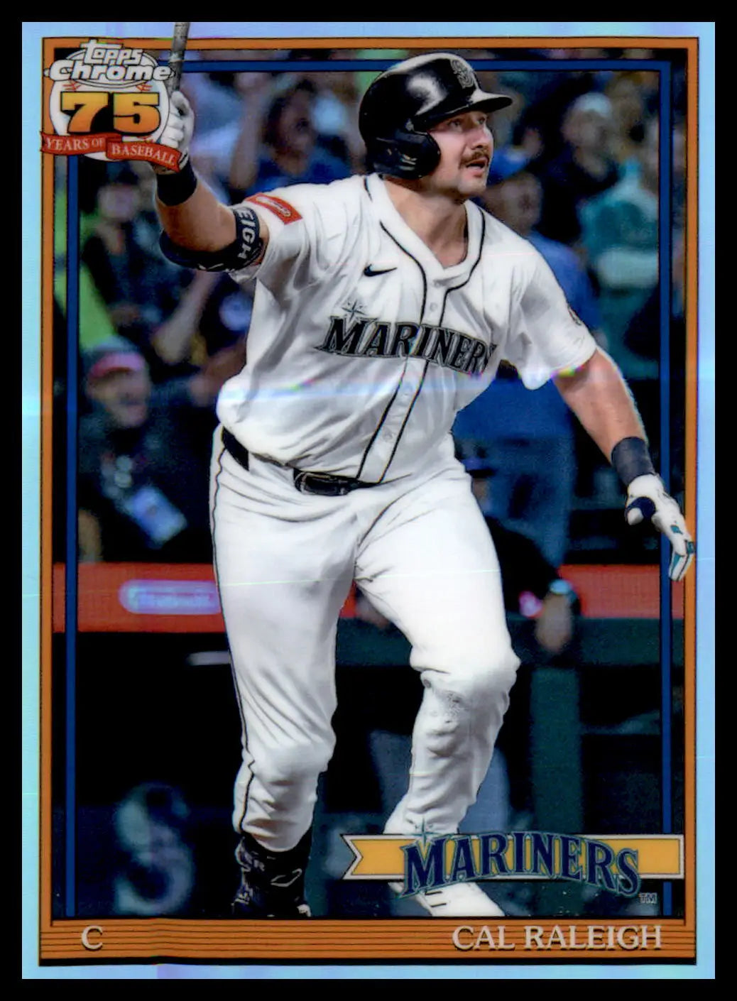 2026 Topps Chrome Cal Raleigh 35th Anniversary 1991 Refractor Seattle Mariners - Baseball Card Single