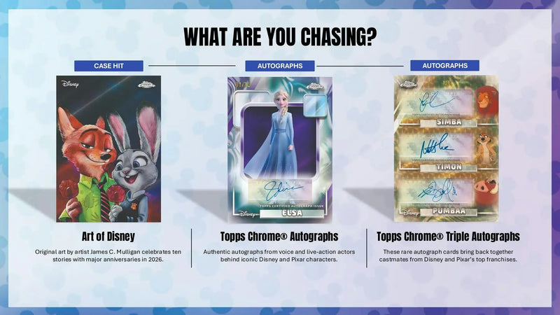 2026 Topps Chrome Disney Hobby Box | Columbia Sports Cards - Disney Card Box