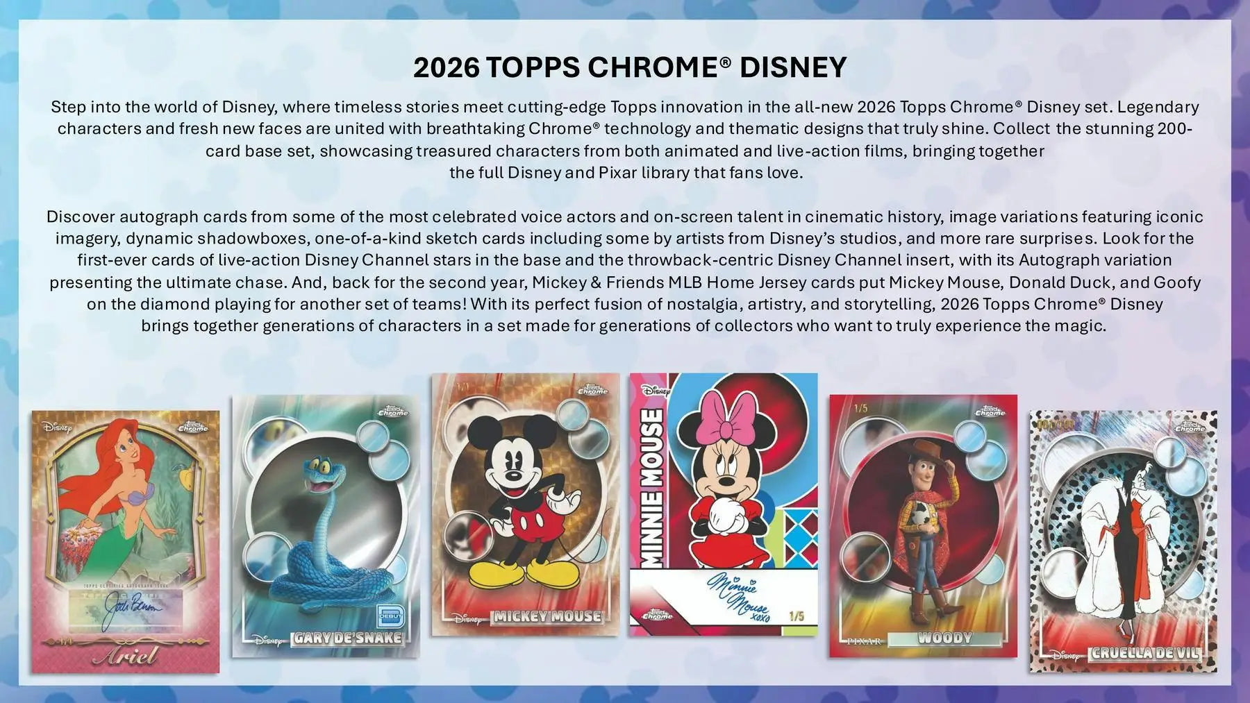 2026 Topps Chrome Disney Hobby Box | Columbia Sports Cards - Disney Card Box