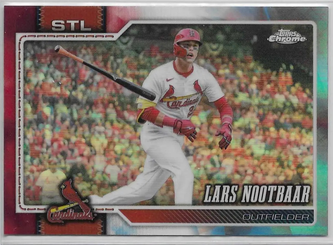 2026 Topps Chrome LARS NOOTBAAR Red White & Blue Refractor #292 Cardinals (1426) - Baseball Card Single