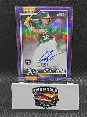 2026 Topps Chrome Rookie Autographs Purple #RA-CT Colby Thomas Auto /75 - Baseball Card Single