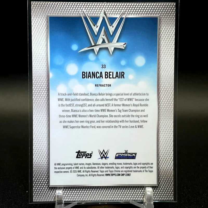 2026 Topps Chrome WWE Bianca Belair Refractor #33 - Non-Sports Card Single