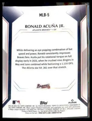 2026 Topps Topps Collector Kit #MLB-5 Ronald Acuña Jr. - Baseball Card Single