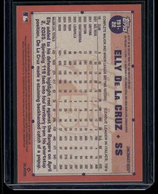2026 Topps Elly De La Cruz #T89-22 Baseball - Baseball Card Single