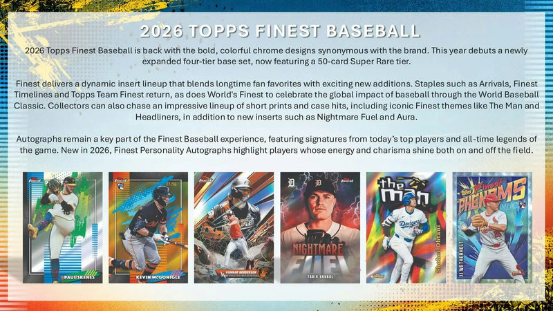 2026 Topps Finest Baseball Mega Box | Columbia Sports Cards - Sports Card Hobby Boxes