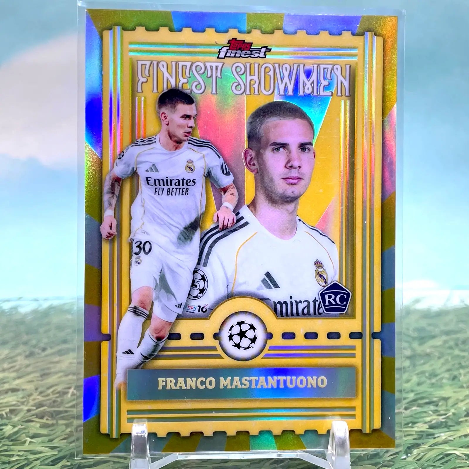 2026 Topps Finest UEFA CC Franco Mastantuono (RC) Finest Showmen Real Madrid - Soccer Card Single