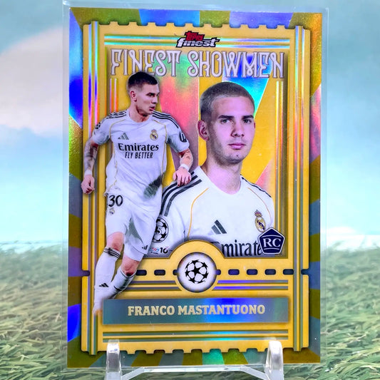 2026 Topps Finest UEFA CC Franco Mastantuono (RC) Finest Showmen Real Madrid - Soccer Card Single