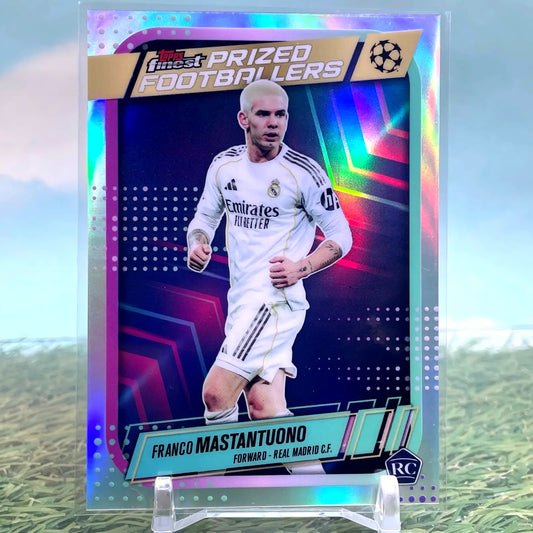 2026 Topps Finest UEFA Franco Mastantuono Rookie (RC) PF-14 Prized Footballers - Soccer Card Single