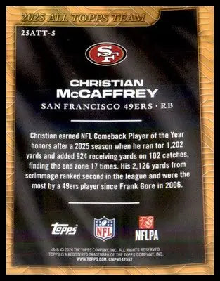 2026 Topps Flagship 2025 All Topps Team #25ATT-5 Christian McCaffrey