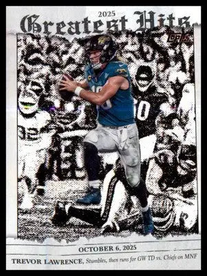 2026 Topps Flagship 2025 Greatest Hits #25GH-TL Trevor Lawrence - Football Card Single