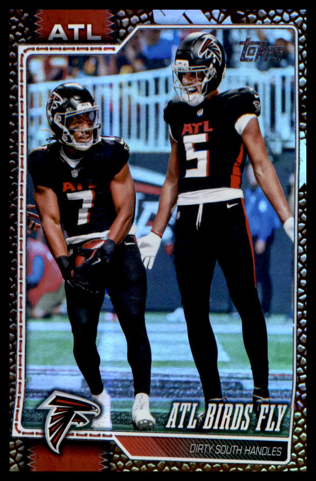 2026 Topps Flagship Football Football Border Rainbow Foil #298 ATL Birds Fly - Football Card Single