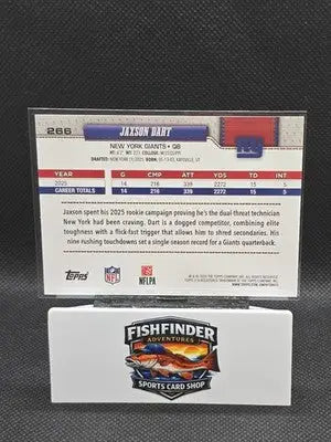 2026 Topps Flagship Jaxson Dart Future Stars #266 New York Giants - Football Card Single