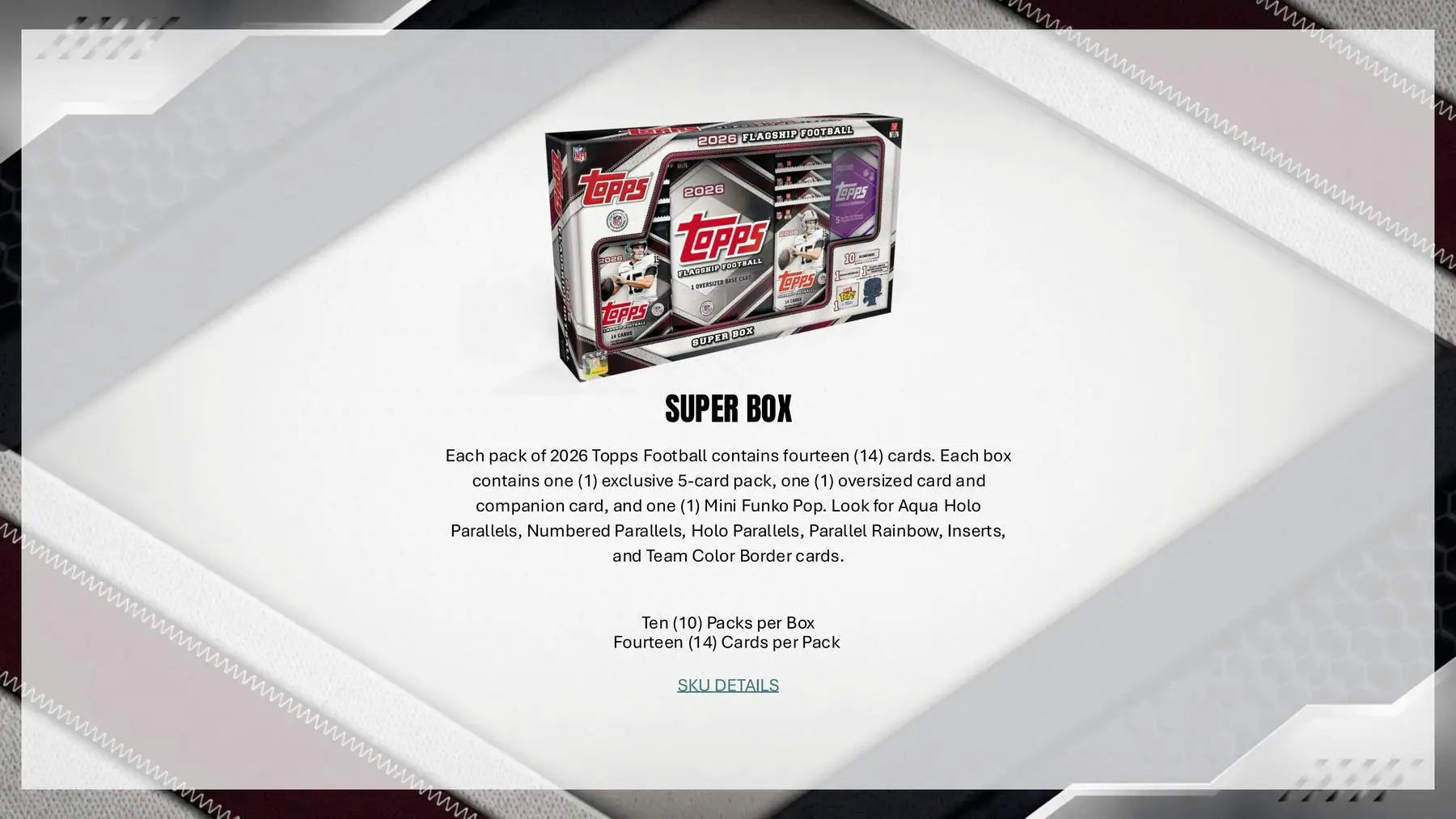 2026 Topps Football Hobby Box | Columbia Sports Cards - Football Card Box