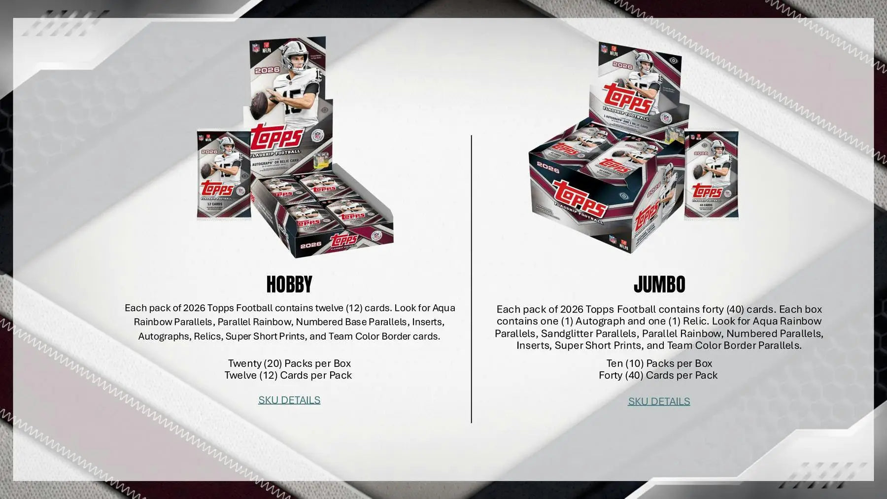 2026 Topps Football Hobby Box | Columbia Sports Cards - Football Card Box