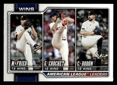 2026 Topps Fried/Crochet/Rodon #130 Wins Leaders American League - Baseball Card Single