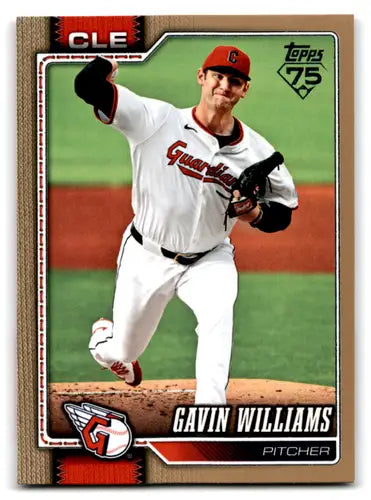 2026 Topps Gold Border #254 Gavin Williams NM-MT 0168/2026 Guardians ID:81711 - Baseball Card Single