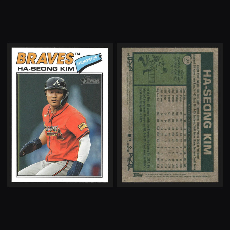 2026 Topps Heritage #125 Ha-Seong Kim Braves