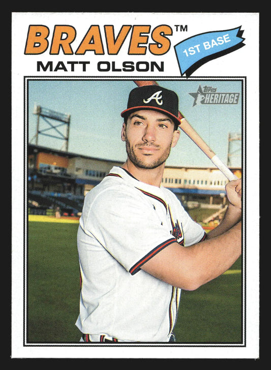 2026 Topps Heritage #194 Matt Olson Atlanta Braves - Baseball Card Single
