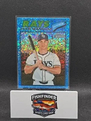 2026 Topps Heritage #227 JAKE MANGUM Light BLUE SPARKLE RAYS - Baseball Card Single