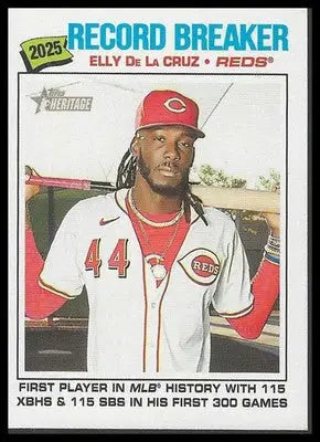 2026 Topps Heritage #233 Elly De La Cruz Cincinnati Reds